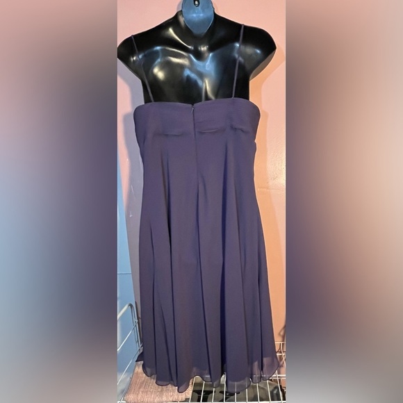 Davids Bridal whimsigoth fairy prom Elegant eggplant purple wedding Dress Sz 18 - Picture 4 of 14